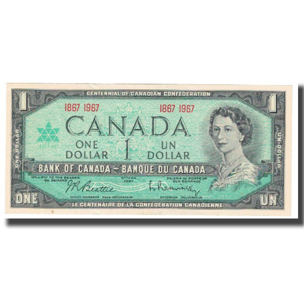 Nota, Canadá, 1 Dollar, 1967, KM:84b, UNC(63)