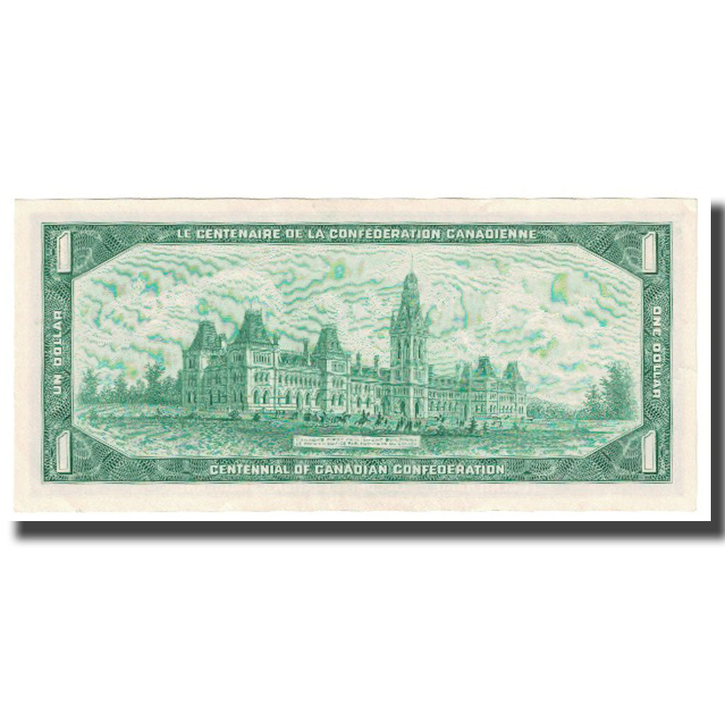 Nota, Canadá, 1 Dollar, 1967, KM:84b, UNC(63)