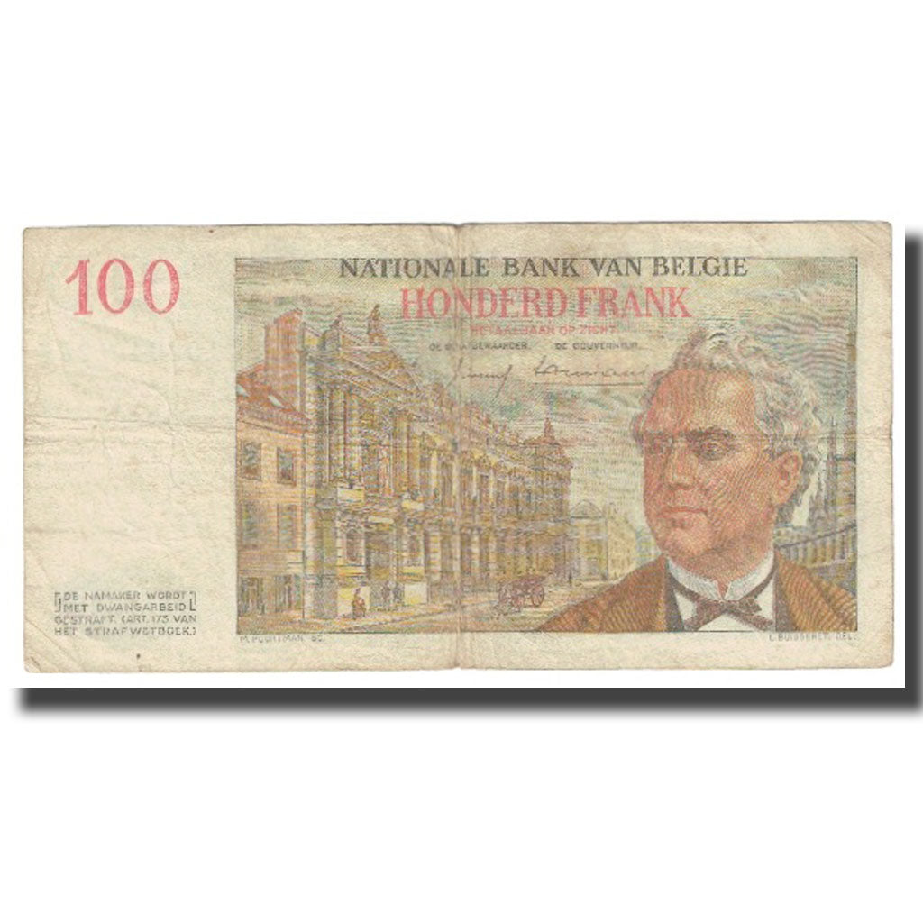 Banknote, Belgium, 100 Francs, 1958, 1958-05-7, KM:129c, EF(40-45)
