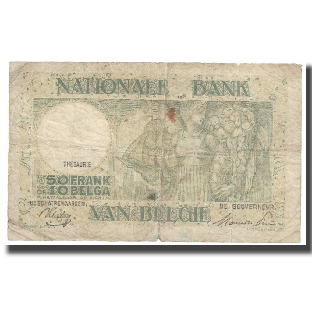 Banknote, Belgium, 50 Francs-10 Belgas, 1944, 1944-12-05, KM:106, VF(20-25)