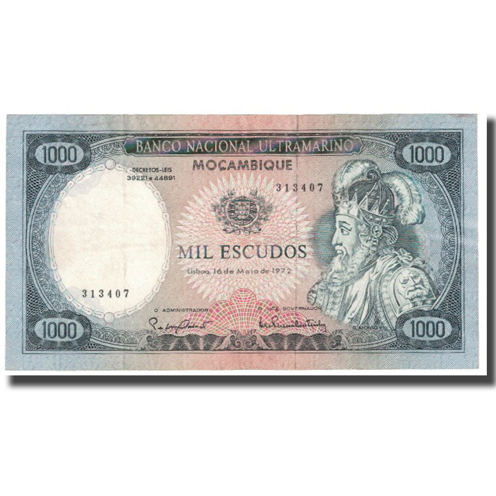 Banknote, Mozambique, 1000 Escudos, 1972, 1972-05-16, KM:112a, UNC(65-70)