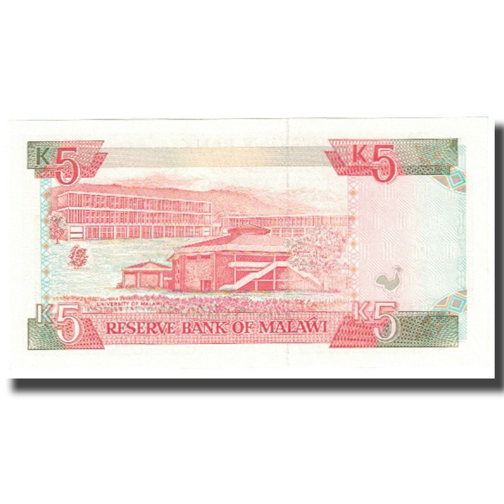 Geldschein, Malawi, 5 Kwacha, 1990, 1990-12-01, KM:24a, UNZ