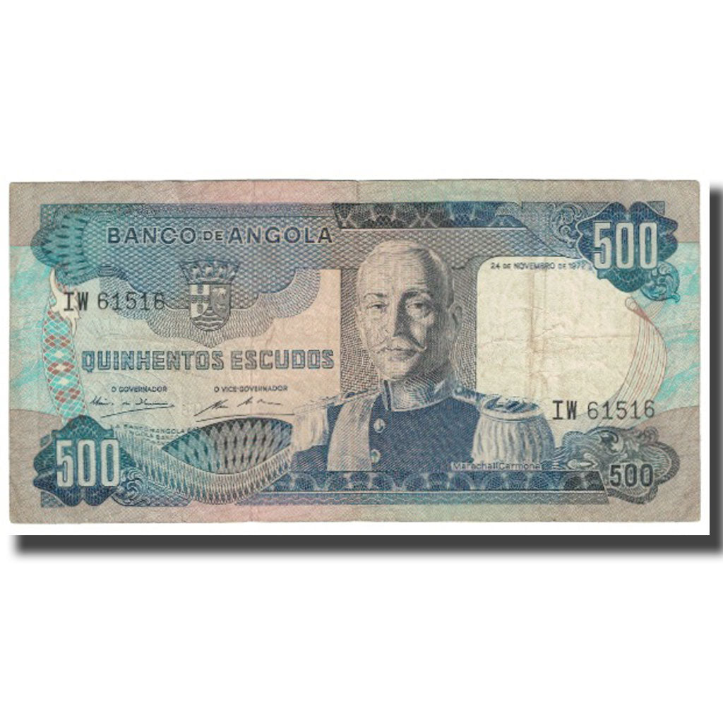 Nota, Angola, 500 Escudos, 1972, 1972-11-24, KM:102, VF(20-25)