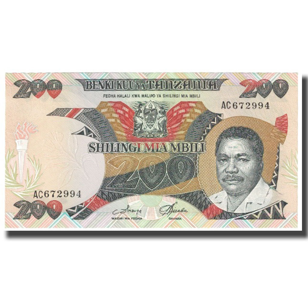 Billet, Tanzania, 200 Shilingi, KM:18a, NEUF
