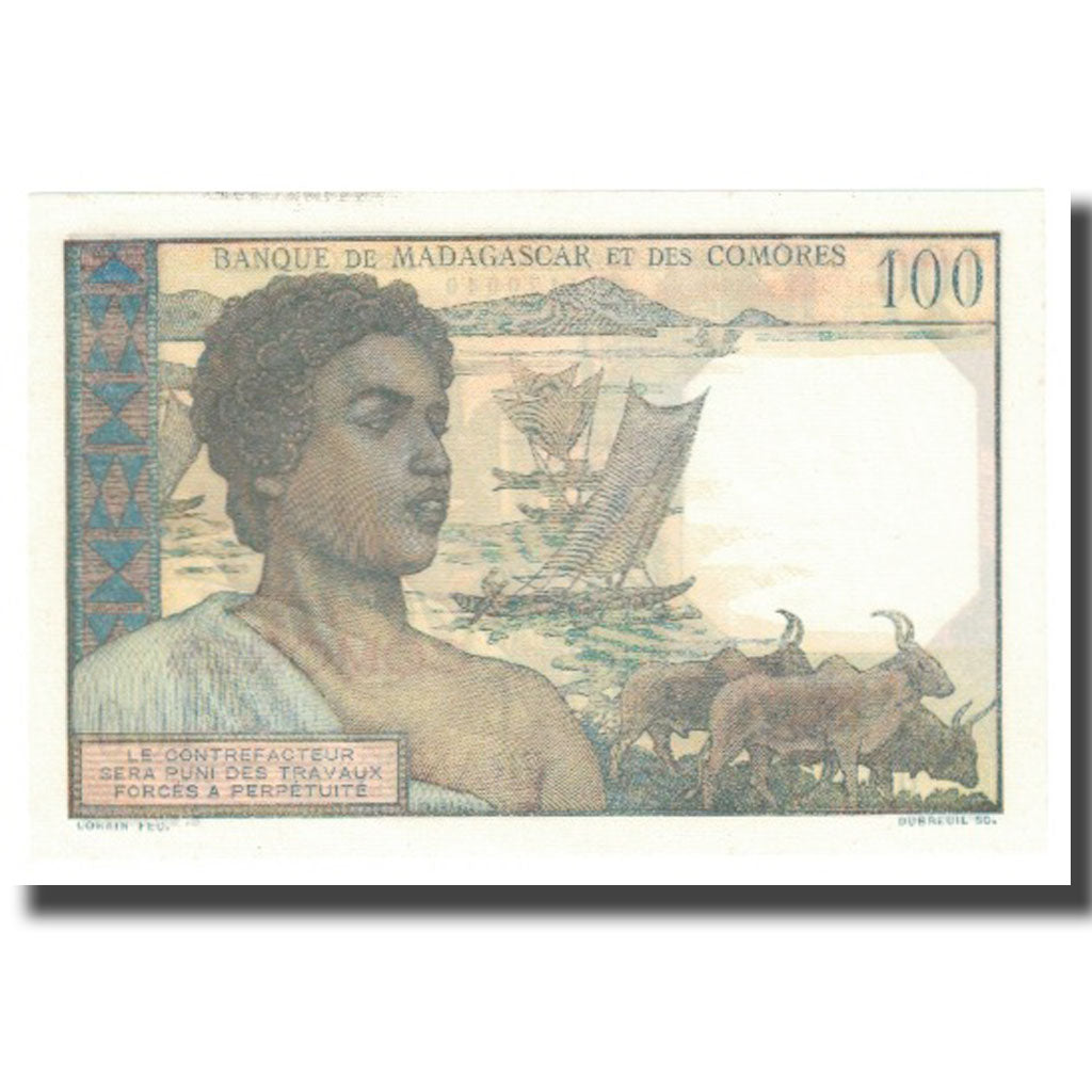 Geldschein, Comoros, 100 Francs, KM:3b, UNZ