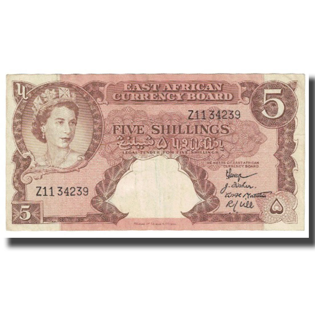 Banknote, EAST AFRICA, 5 Shillings, KM:41a, VF(20-25)