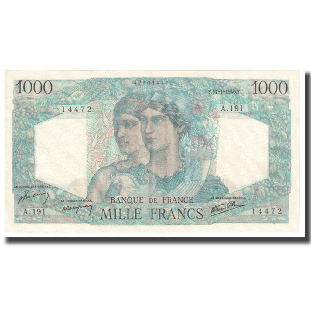 Frankreich, 1000 Francs, 1946, 1946-01-17, UNZ-, Fayette:41.10, KM:130a