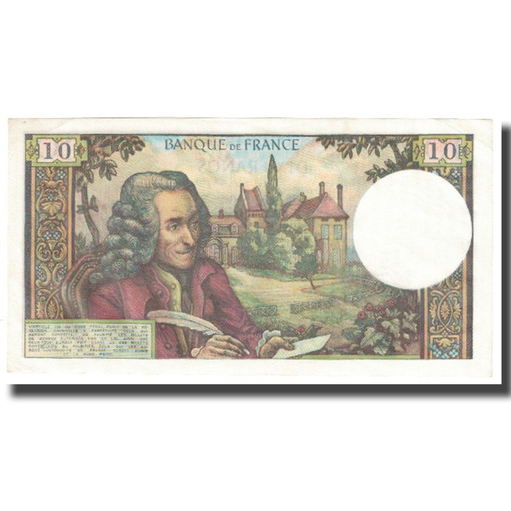 France, 10 Francs, Voltaire, 1972, 1972-06-01, UNC(65-70), Fayette:62.57