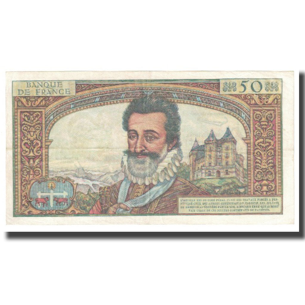 France, 50 Nouveaux Francs, Henri IV, 1959, 1959-07-02, AU(55-58), Fayette:58.2