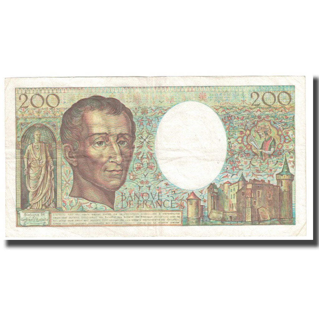 France, 200 Francs, Montesquieu, 1983, UNC(63), Fayette:70.3, KM:155a