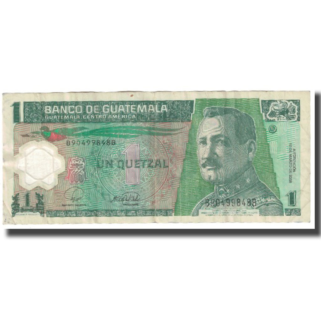 Banknote, Guatemala, 1 Quetzal, 2008, 2008-03-12, KM:109, VF(20-25)