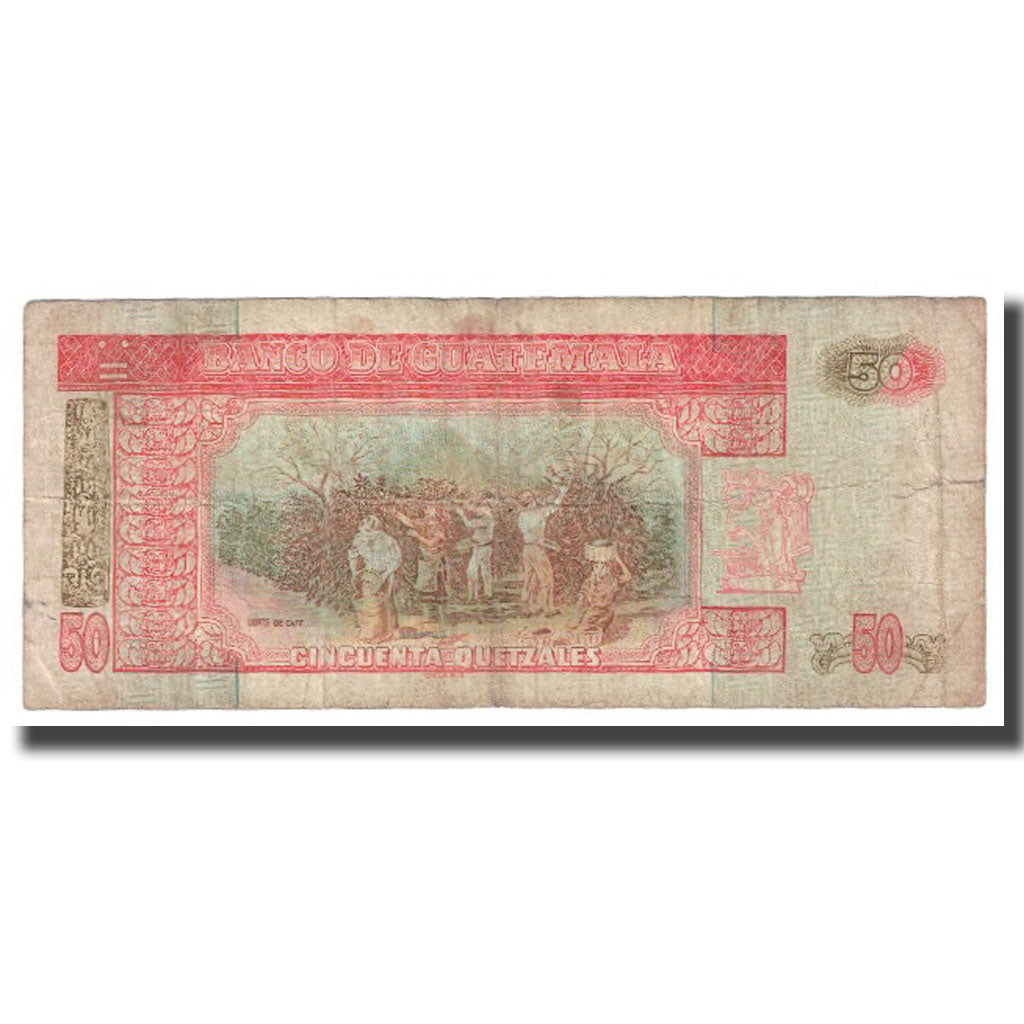 Banknote, Guatemala, 50 Quetzales, 2006, 2006-11-15, KM:113, VF(20-25)