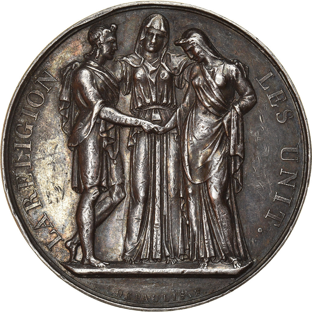 França, Medal, Mariage, La Religion les Unit, Crenças e religiões, 1816