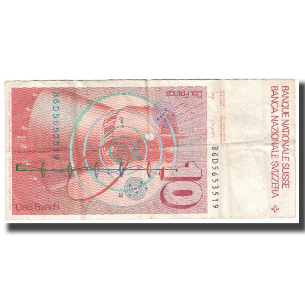 Banconote, Svizzera, 10 Franken, KM:53b, MB