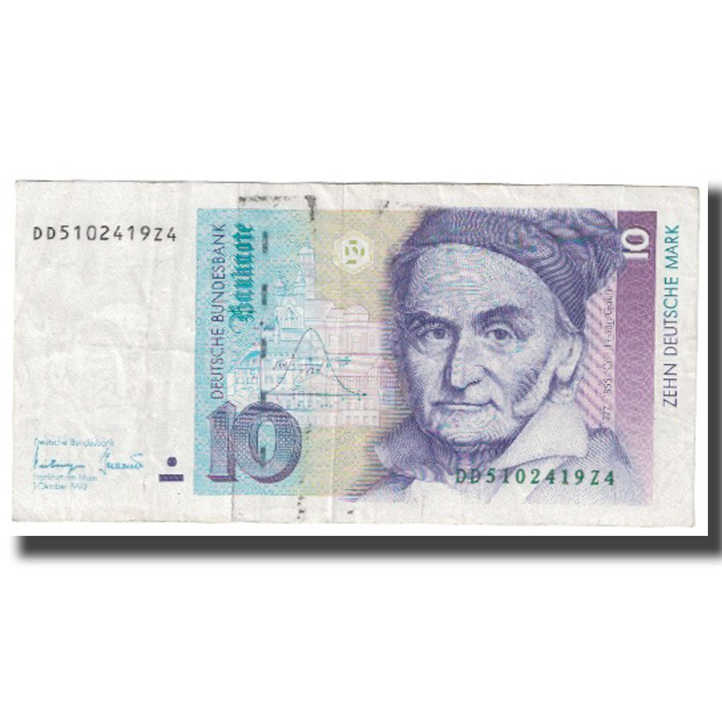 Banknote, GERMANY - FEDERAL REPUBLIC, 10 Deutsche Mark, 1993, 1993-10-01