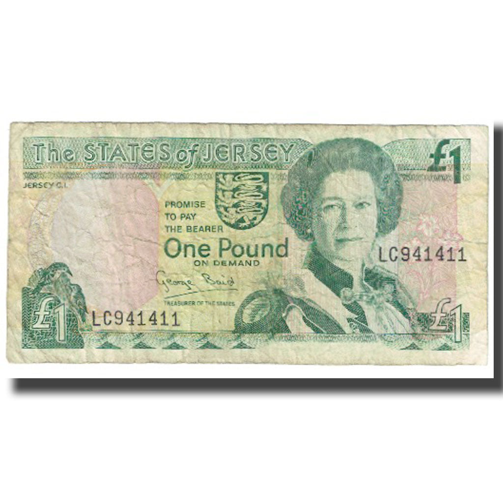 Billet, Jersey, 1 Pound, KM:26a, TB