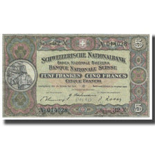 Banknote, Switzerland, 5 Franken, 1946, 1946-08-31, KM:11l, UNC(65-70)