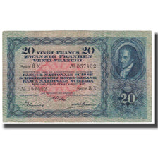Banknote, Switzerland, 20 Franken, 1937, 1937-08-27, KM:39c, VF(20-25)