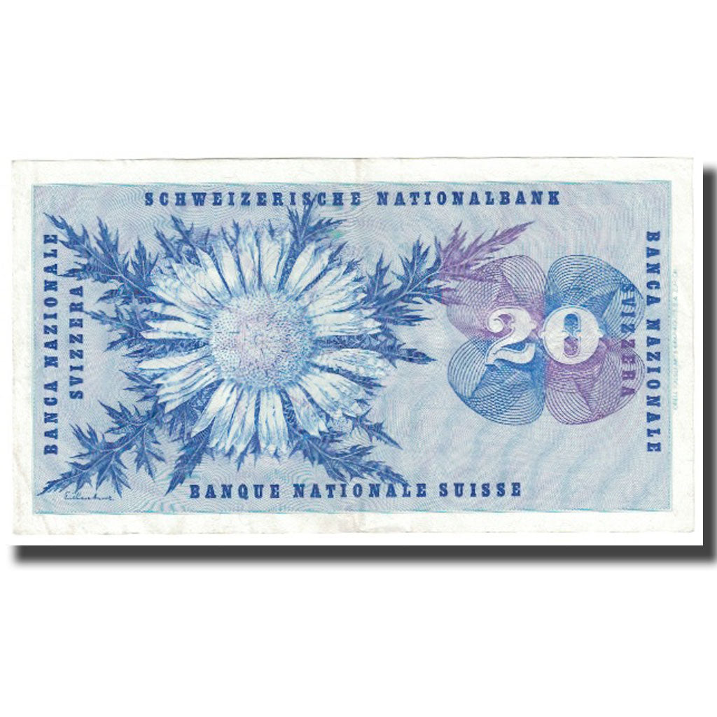 Banknote, Switzerland, 20 Franken, 1973, 1973-03-07, KM:46a, EF(40-45)
