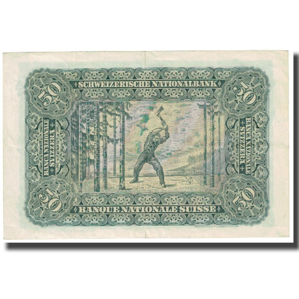 Geldschein, Schweiz, 50 Franken, 1947, 1947-10-16, KM:34o, SS