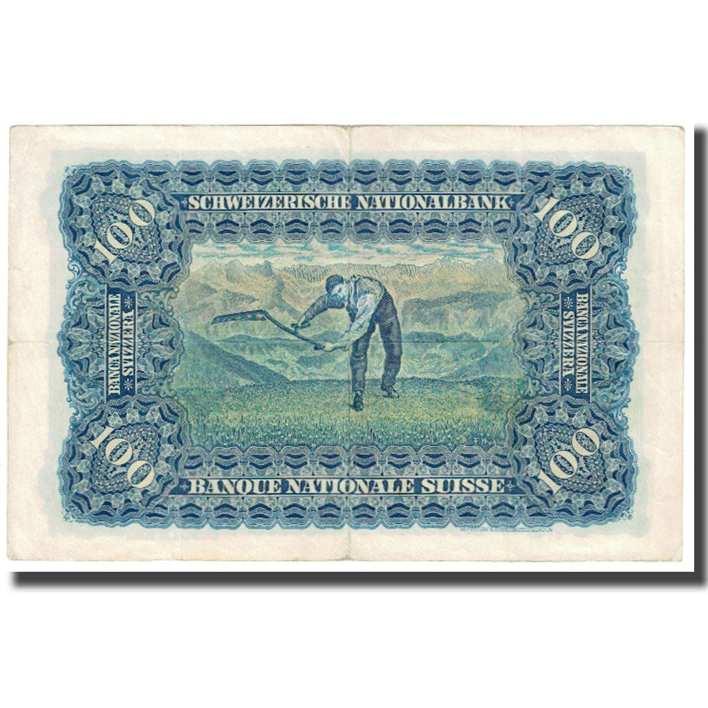 Banknote, Switzerland, 100 Franken, 1949, 1949-01-20, KM:35u, VF(20-25)