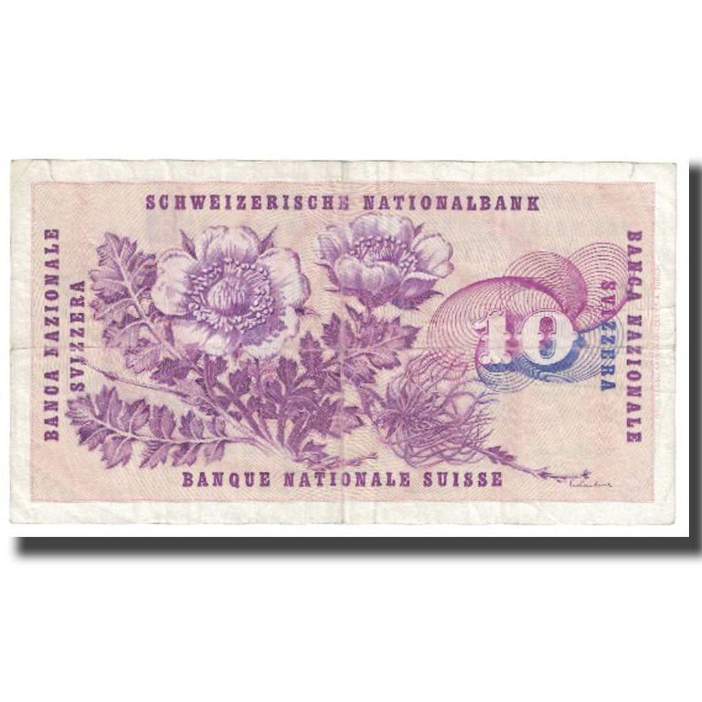 Banknote, Switzerland, 10 Franken, 1973, 1973-03-07, KM:45i, VF(20-25)