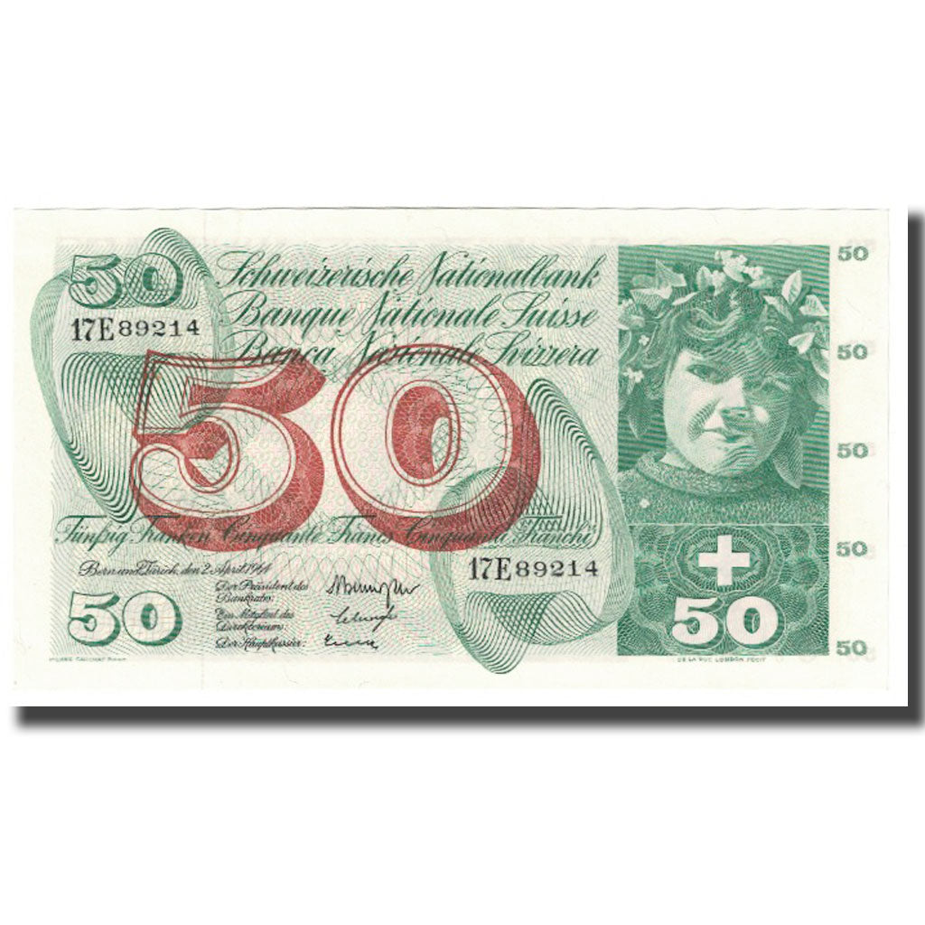 Banknote, Switzerland, 50 Franken, 1964, 1964-04-02, KM:48d, UNC(65-70)