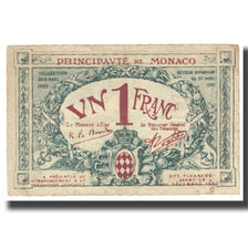 Geldschein, Monaco, 1 Franc, 1920, 1920-03-20, KM:5, S