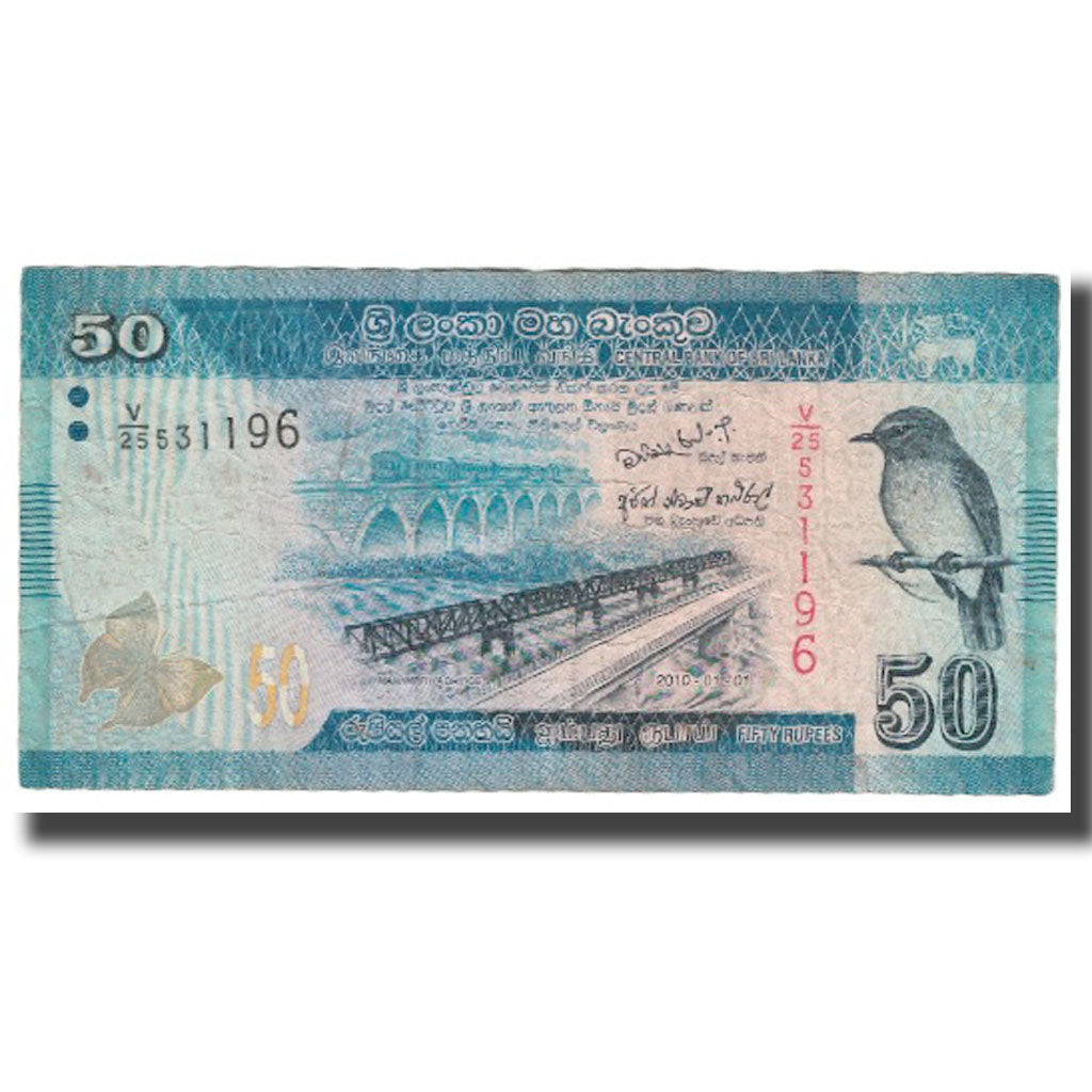 Banknot, Sri Lanka, 50 Rupees, 2010, 2010-01-01, KM:124a, EF(40-45)