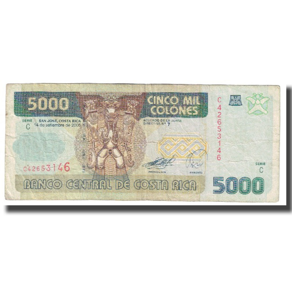 Billete, 5000 Colones, 2005, Costa Rica, 2005-09-14, KM:268a, BC