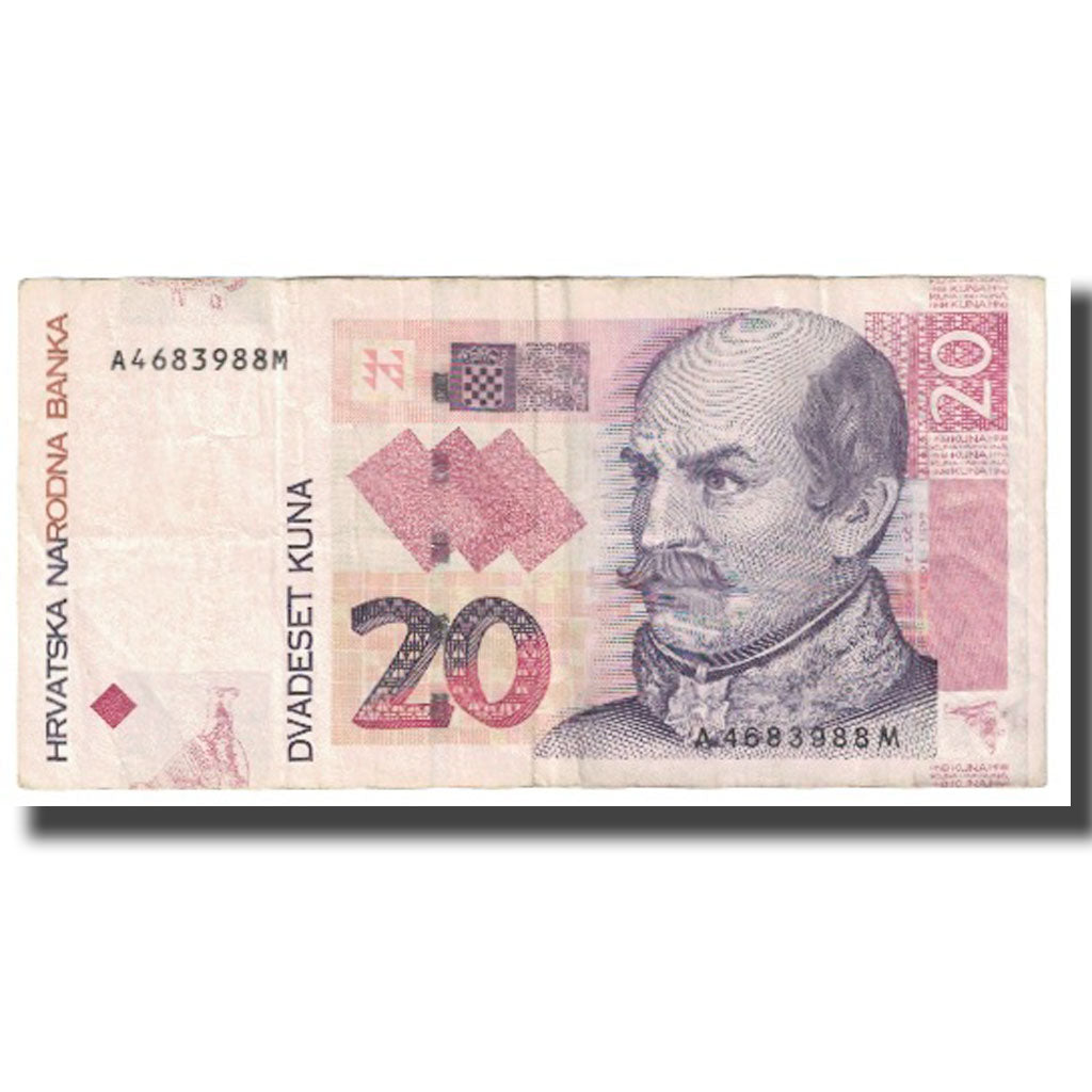 Banknote, Croatia, 20 Kuna, 2001, 2001-10-07, KM:39, VF(20-25)