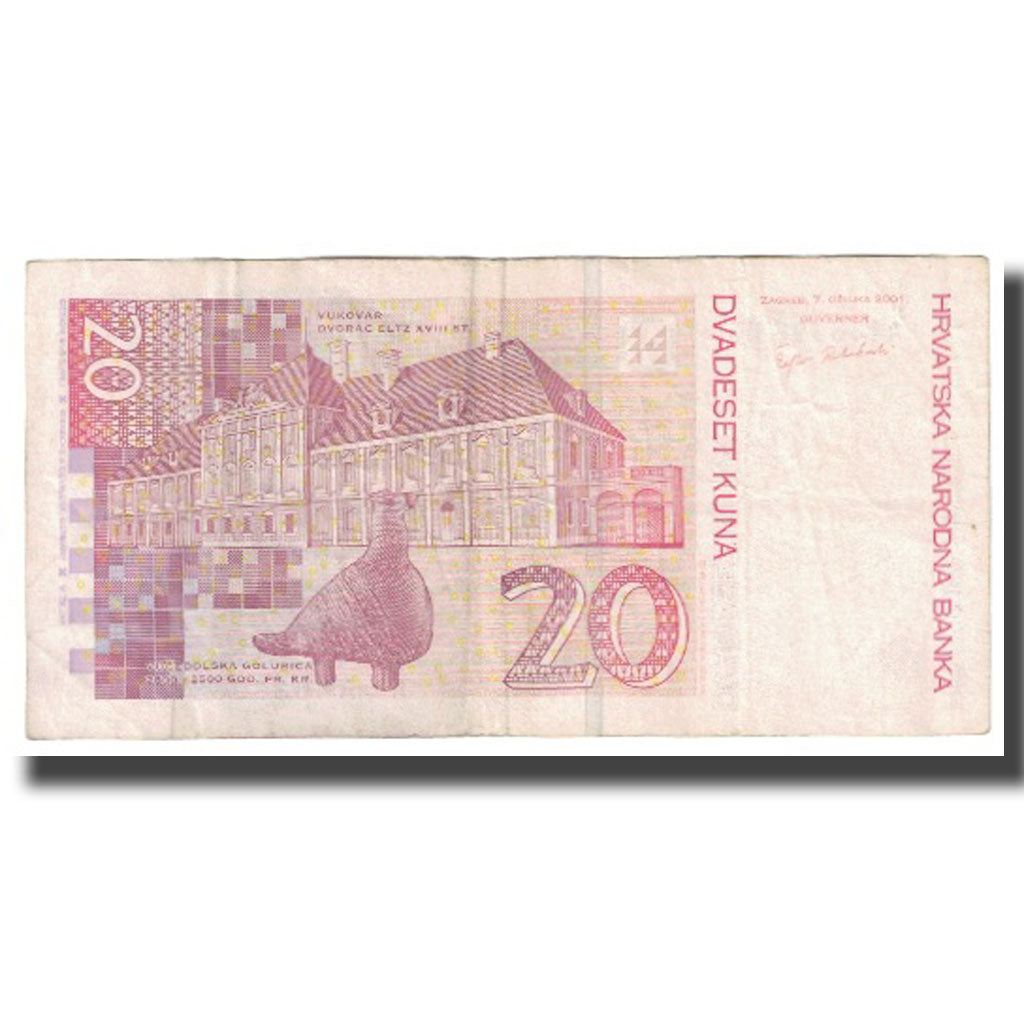 Banknote, Croatia, 20 Kuna, 2001, 2001-10-07, KM:39, VF(20-25)