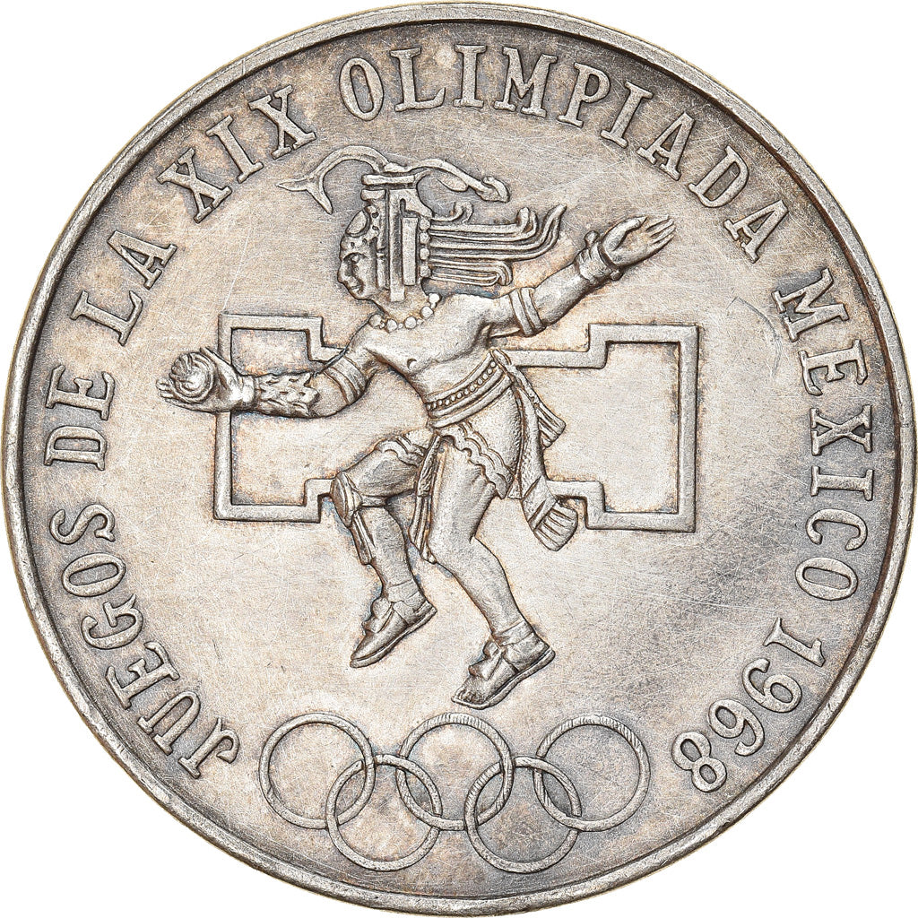 Coin, Mexico, 25 Pesos, 1968, Mexico City, AU(50-53), Silver, KM:479.1
