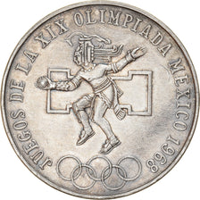 Coin, Mexico, 25 Pesos, 1968, Mexico City, AU(50-53), Silver, KM:479.1