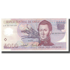 Banknote, Chile, 2000 Pesos, 2004, KM:160a, AU(55-58)