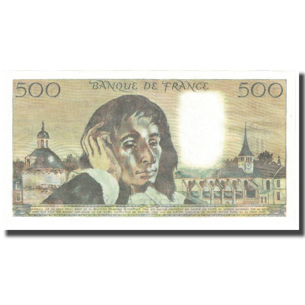 France, 500 Francs, Pascal, 1976, 1976-04-01, UNC(65-70), Fayette:71.14, KM:156d