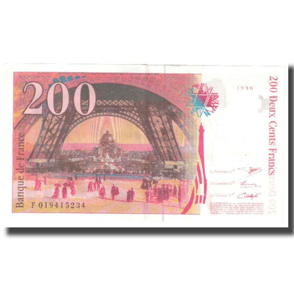 Frankrijk, 200 Francs, Eiffel, 1996, SUP, Fayette:75.02, KM:159a