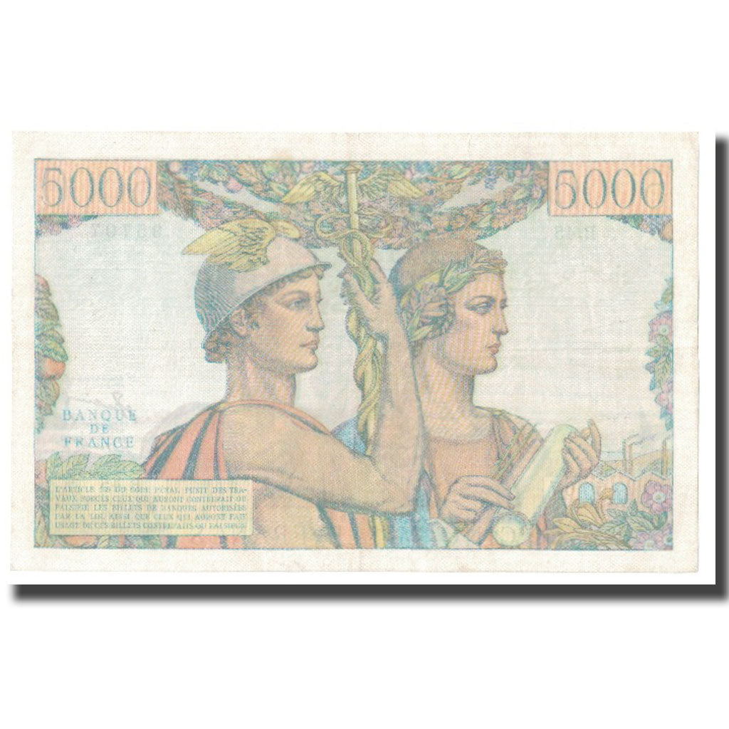 Francia, 5000 Francs, Terre et Mer, 1951, 1951-02-01, SPL, Fayette:48.4, KM:131b