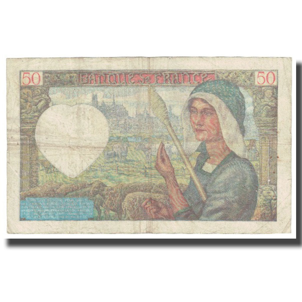 Francia, 50 Francs, Jacques Coeur, 1941, 1941-02-13, BB, Fayette:19.16, KM:93