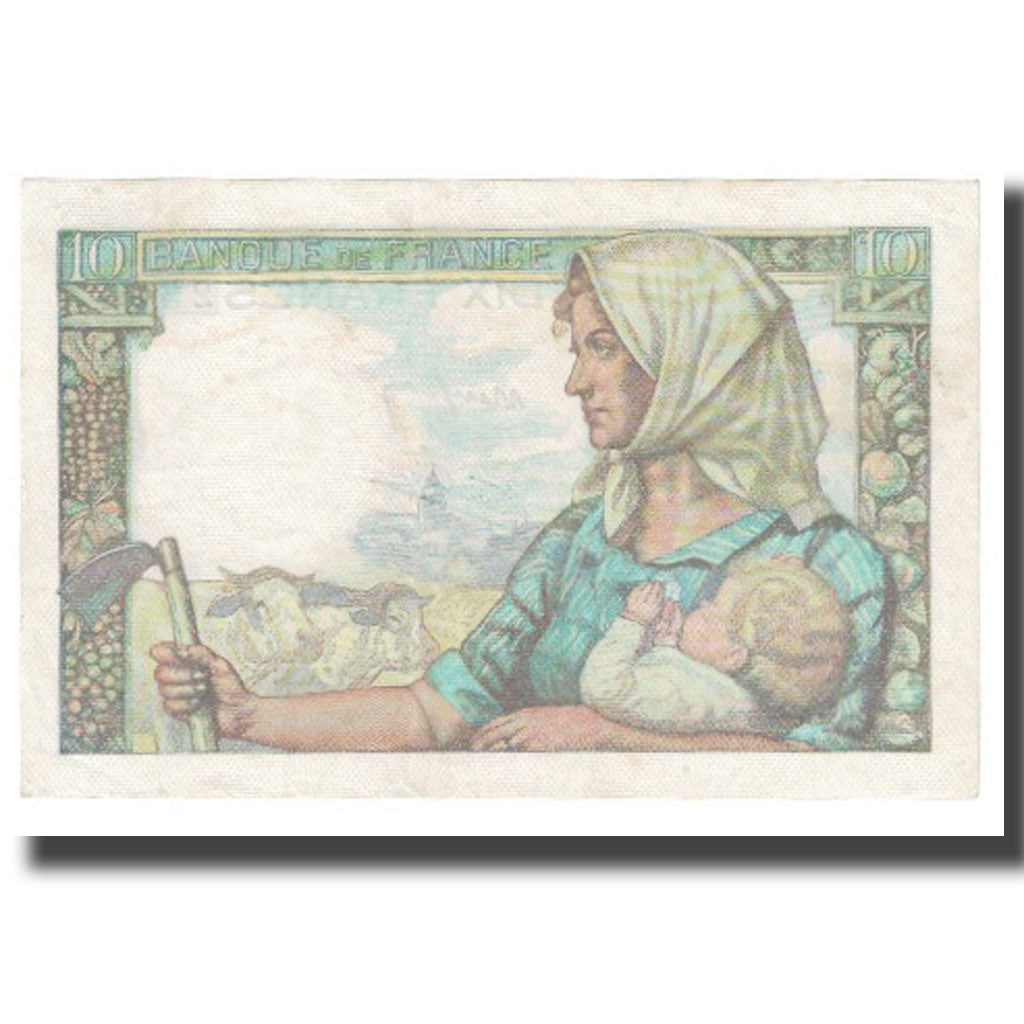 Francja, 10 Francs, Mineur, 1942, 1942-11-26, EF(40-45), Fayette:8.3, KM:99b