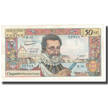 France, 50 Nouveaux Francs, Henri IV, 1959, 1959-09-03, EF(40-45), Fayette:58.2