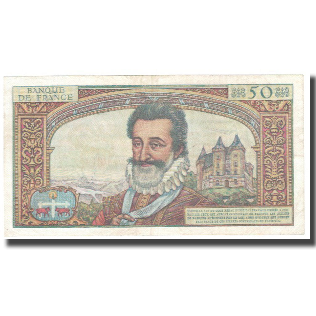 France, 50 Nouveaux Francs, Henri IV, 1959, 1959-09-03, EF(40-45), Fayette:58.2