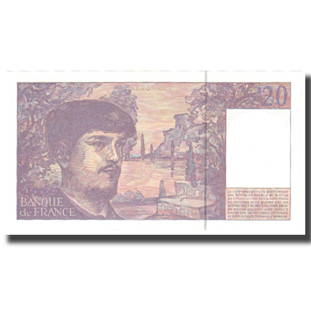 France, 20 Francs, Debussy, 1995, UNC(65-70), Fayette:66ter.1, KM:151h