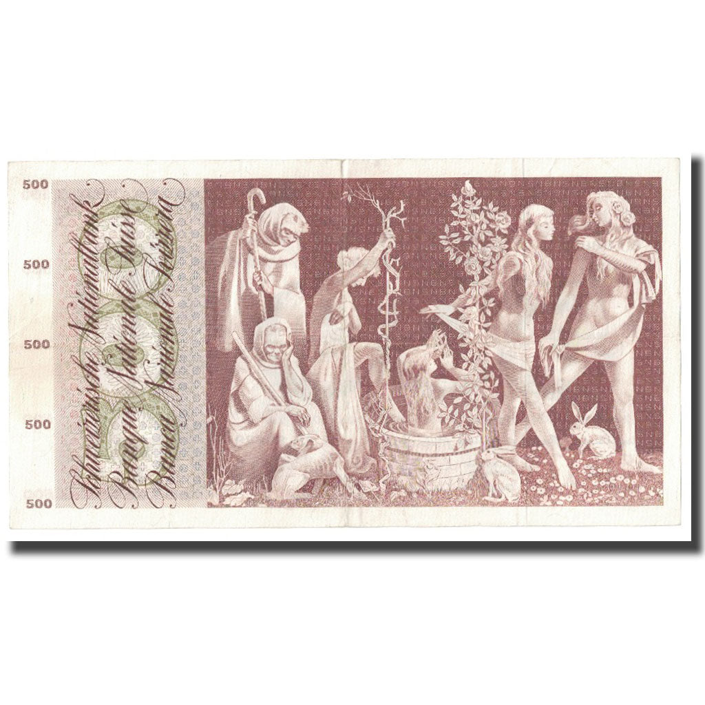 Banknote, Switzerland, 500 Franken, 1972, 1972-01-24, KM:50b, AU(55-58)