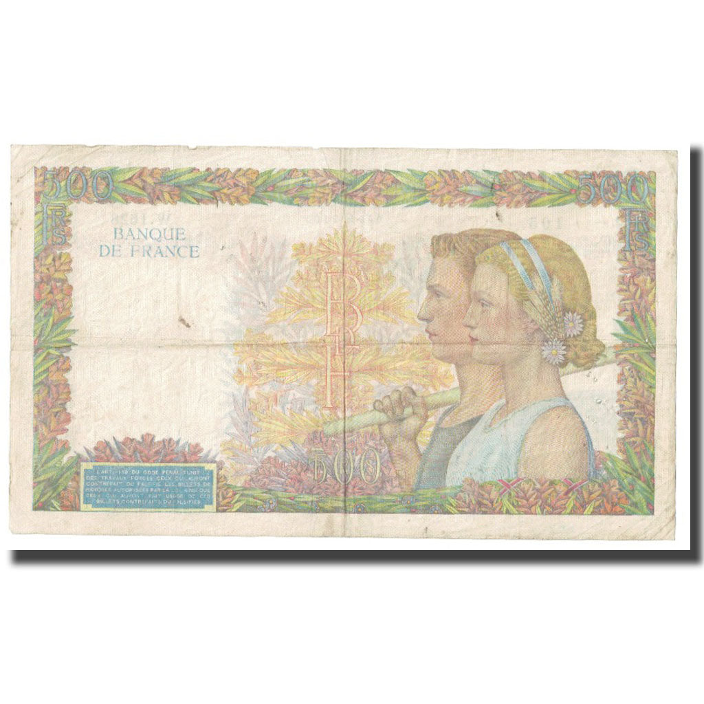 Francia, 500 Francs, La Paix, 1940, 1940-12-19, MB, Fayette:32.8, KM:95a