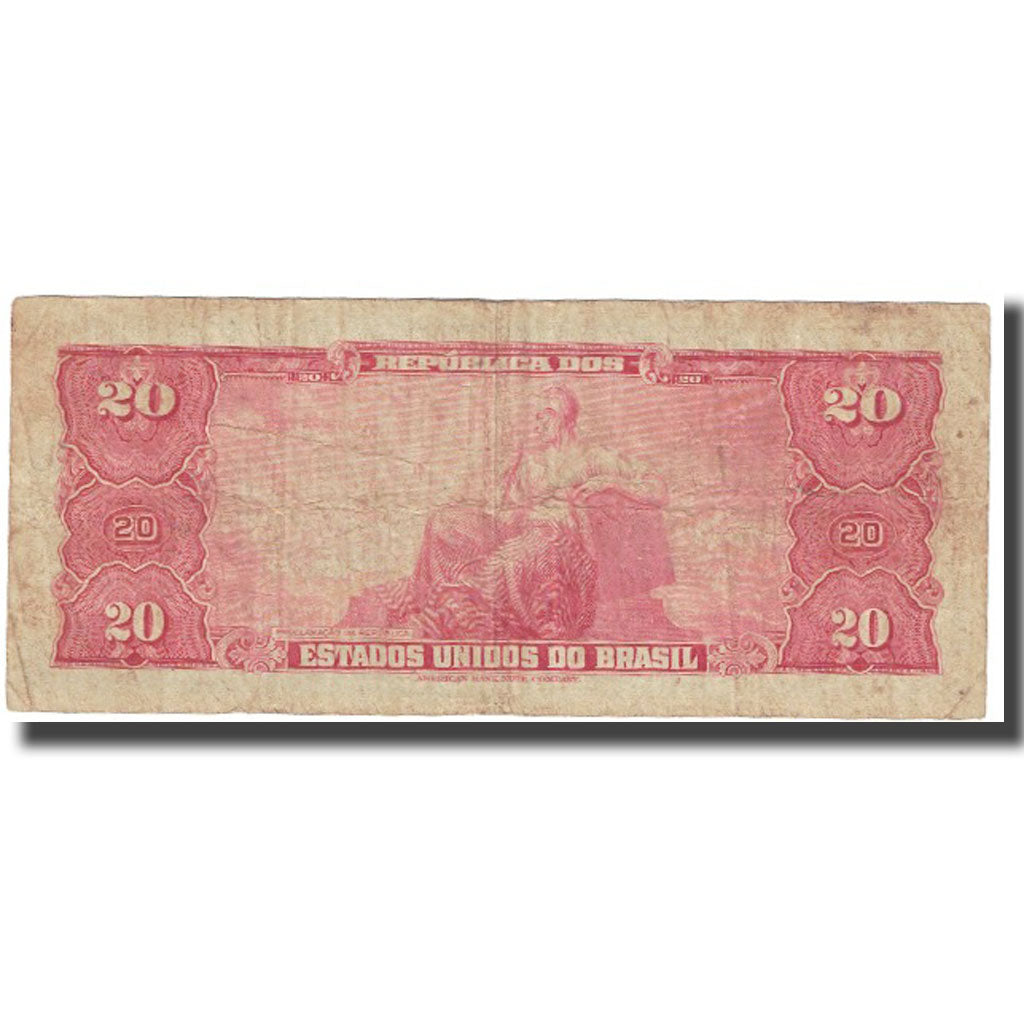 Banknote, Brazil, 20 Cruzeiros, KM:168b, VF(20-25)