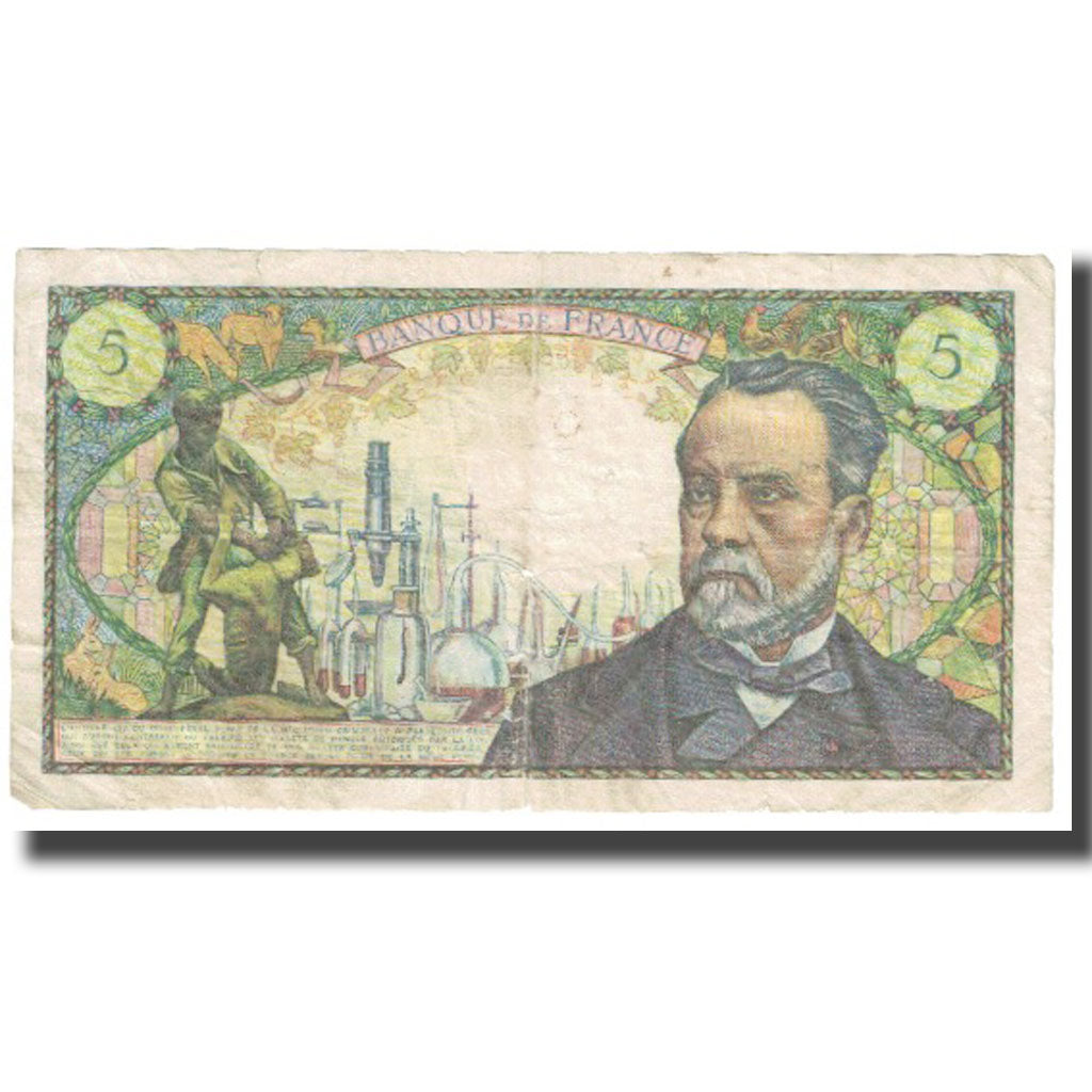 France, 5 Francs, Pasteur, 1966, 1966-11-04, TB, Fayette:61.1, KM:146a