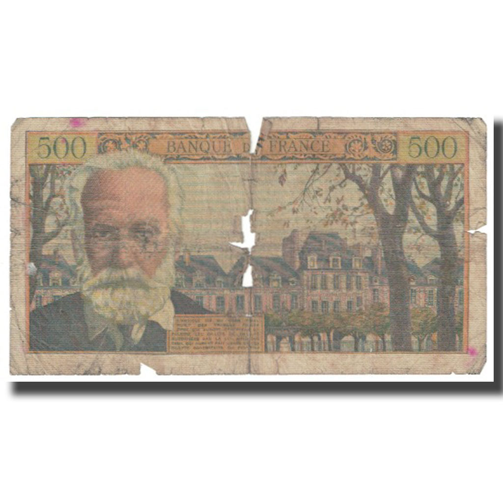 Francia, 5 Nouveaux Francs on 500 Francs, Victor Hugo, 1955, 1955-01-06, MB