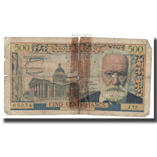 Frankreich, 5 Nouveaux Francs on 500 Francs, Victor Hugo, 1955, 1955-08-04, S