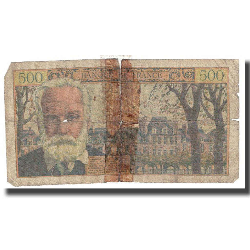 Frankreich, 5 Nouveaux Francs on 500 Francs, Victor Hugo, 1955, 1955-08-04, S
